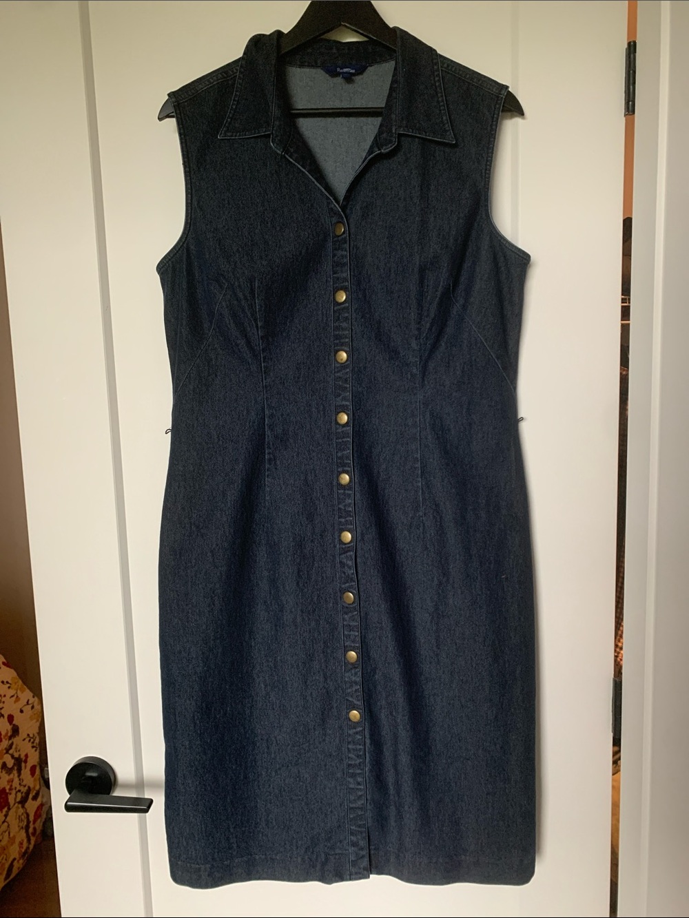 Reitmans Dark Blue Denim Top with Collar
